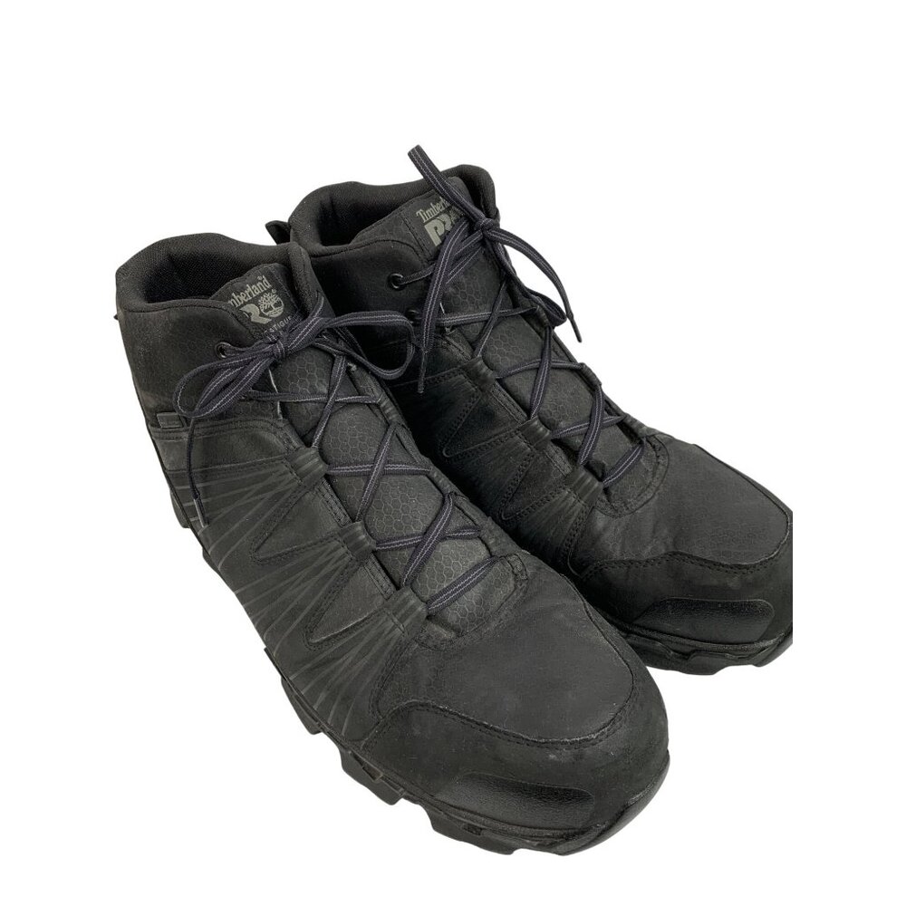 Timberland PRO Mens 15W Black Alloy Toe Work Boots With Anti-Fatigue Technology